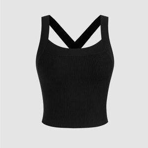 Wilfred Aritzia Cropped Cross Tie Back Top